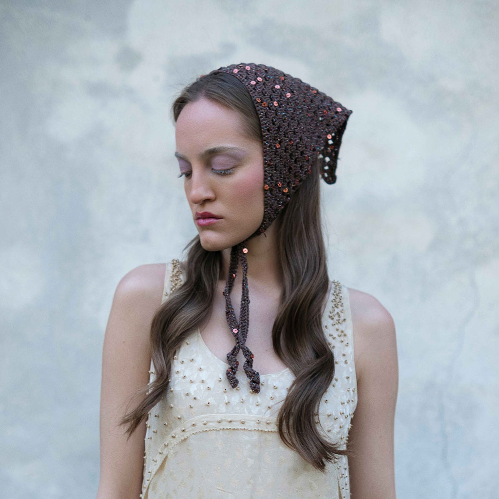Katie Bandana Brown-Burgundy